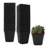 Pastic Nursery Pots Macetero Cuadrado 50 Piezas Recipiente .