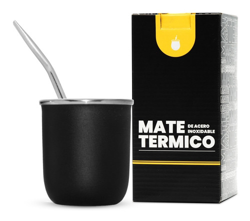 Mate Termico De Acero Inoxidable Con Bombilla De Regalo