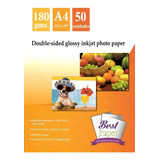 Papel Fotográfico Glossy A4 180gr 50h Doble Cara Best Paper