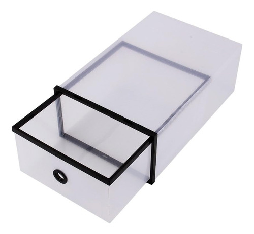 Pack 6 Cajas Organizadoras Transparentes Para Zapatos Color Blanco Liso