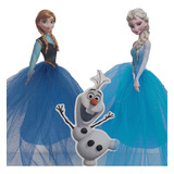 Combo Elsa, Anna Y Olaf, Adorno Para Torta Frozen