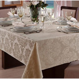 Toalha De Mesa Natal Vermelha Jacquard Quadrada Cor Cáqui