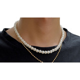 Collar De Perlas Hombre - Mujer Perlas 8mm