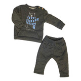 Conjunto Buzo Pantalón Jogging Con Piel Invierno Bebés Niños