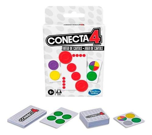 Juego De Mesa Conecta 4 Cartas, Para Llevar Hasbro