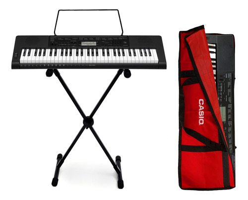 Kit Teclado Musical Casio Ctk-3500 Teclas Sensíveis Completo