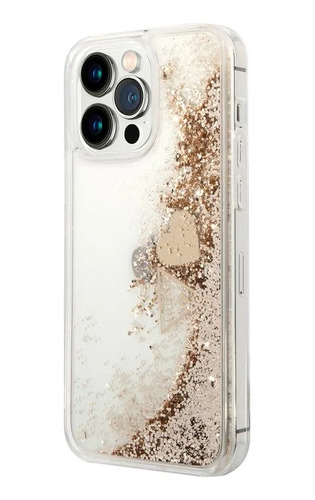 Funda Guess Para iPhone 15 Pro Max Glitter Gold Oro