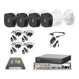 Kit Circuito Cerrado 4 Cámaras Metal 2mp Dahua Dvr 8 1tb Bal