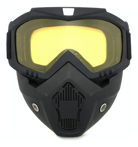 Mascara Y Goggles Para Motocross Lentes Moto Gotcha Skate Color De La Lente Amarillo Color Del Armazón Negro