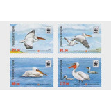 2017 Wwf Aves- Pelicanos- Kirguistán (sellos) Mint