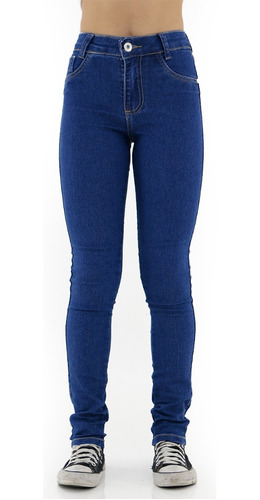 Calça Preta Jeans Com Lycra Menina Infantil Feminina 10 A 16