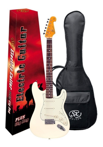 Guitarra Electrica Sx Vintage Strato 62 Con Funda Deluxe