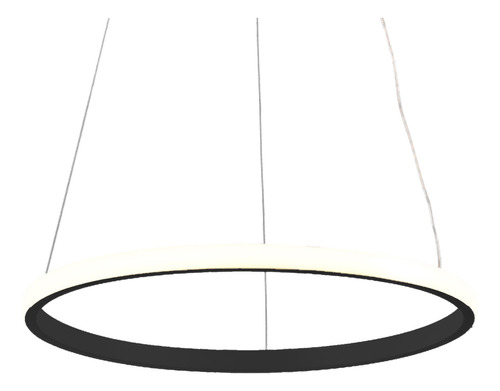 Colgante Aro Led Simp 40cm Negro Deco Moderno Luz Desing