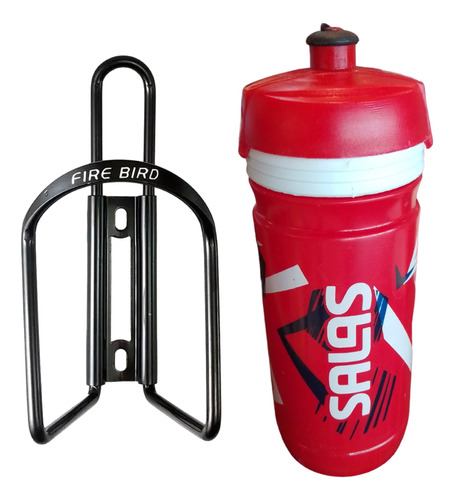 Botella Caramañola + Porta Aluminio Para Bici - Full Salas