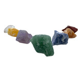 Kit Pedras 7 Chakras Brutas Cristais Naturais Reiki Terapia