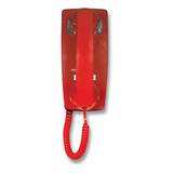 Teléfono De Pared Rojo Sin Dial Con Timbre