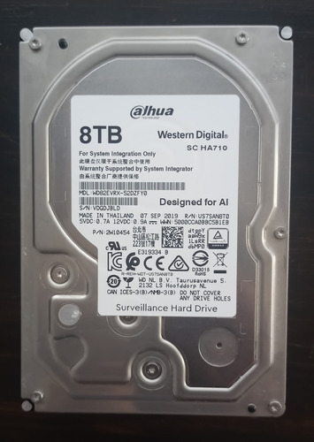 Disco Duro Interno Western Digital Wd Purple 8tb Púrpura