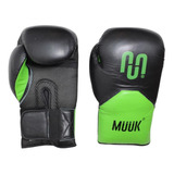 Guante De Box Muuk Cuero Eliminator Negro-verde