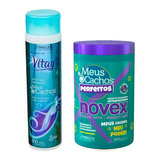 Kit Shampoo Sin Sal + Crema Crespos Rulos Novex Restaura