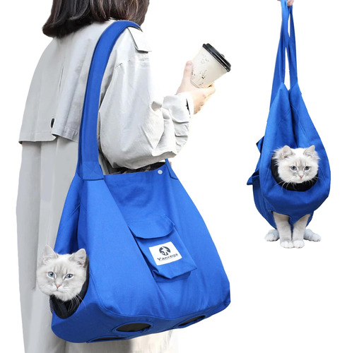 Cat Carrier Soft Cat Sling Carrier Breathable Travel Use ...