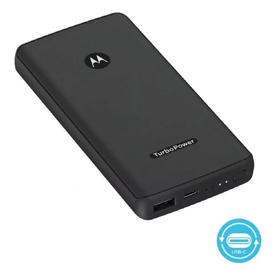 Motorola Turbopower Bank 10,000 Mah conexión USB A y tipo C Carga Turbo 18W | Meses sin interés