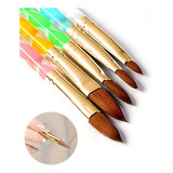 5 Piezas Nail Art Brush Pen Tool Para Aplicación De Acrílico