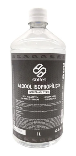 Álcool Isopropilico 99,8% 1 Lt Limpeza De Placa E Eletrônico