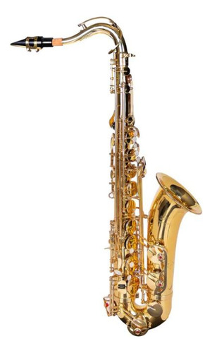 Saxofone Sax Tenor Bb Laqueado Dourado C/ Case Dominante