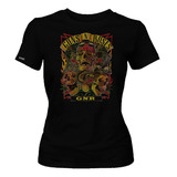 Camiseta Guns N Roses Calavera Plantas Craneo Rock Metal Dbo