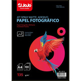 200 Folhas Papel Foto Matte Adesivo 135g A4 P/jato De Tinta