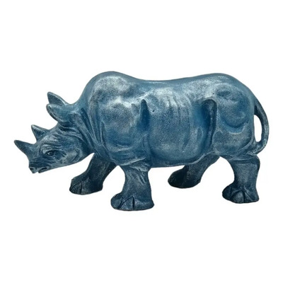 Figura De Rinoceronte 10cm Azul