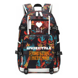 Mochila Con Puerto Usb De Undertale San Love, De Anime