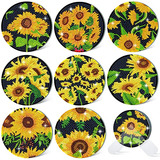 8 Posavasos De Pintura Diamantes Girasol Soporte Diy Gi...