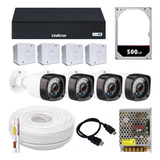 Kit 4 Câmeras Hd 1.3 Mp Ir Dvr Intelbras Multi Hd + Hd 500gb