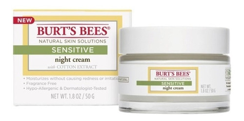 Burts Bees Crema De Rostro Noche Sensitive Night Cream 50gr