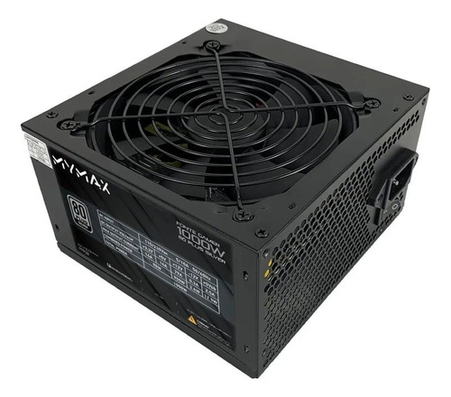 Fonte Atx 1000w Real Mymax 80+silver Mpsu/fp1000w Pfc Ativo Cor Preto 110v/220v