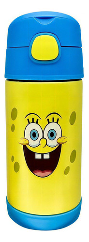 Garrafa Termica Bob Esponja Infantil Volta As Aulas Cor Amarelo