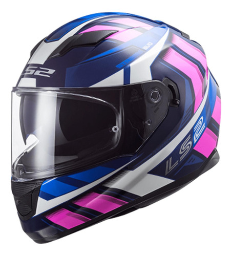 Casco Ls2 Moto Ff320 Stream Evo Rosa Certificado Dot + Lente