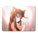 Mouse Pad 23x19 Cod.1317 Chica Anime Gatito
