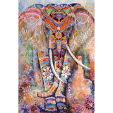 Elefante Hindú - Bordado Pintura Diamante - 40x50cm