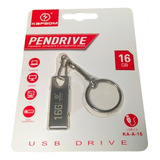 Pen Drive 16 Gb Usb 2.0 Alta Velocidade De Armazena Prateado