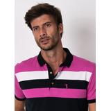 Camisa Polo Aleatory Listrada Full Preta