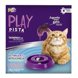 Juguete Play Pista Gatos 3 Pelotas Plumas Y Vara Flexible