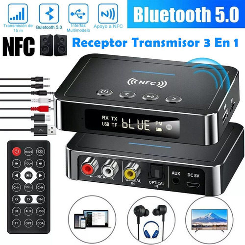 Nfc Bluetooth5.0 Transmisor/receptor Audio Estéreo Adaptador