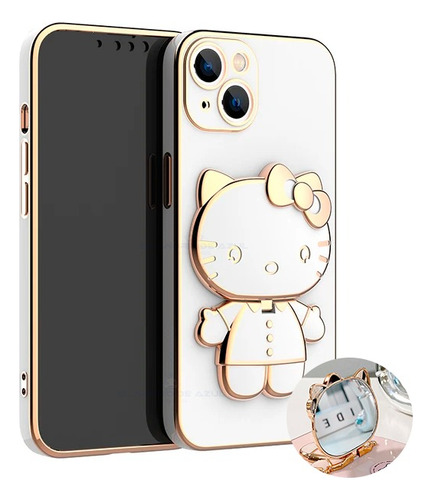 Funda Para iPhone 13 Pro Max Kitty 3d Con Espejo Soporte