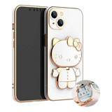 Funda Para iPhone 13 Pro Max Kitty 3d Con Espejo Soporte