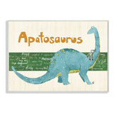 Stupell Home Dcor Apatosaurus Dinosaur Placa De Pared Rectan