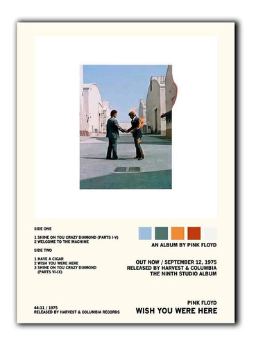 Cuadros Decorativos Pink Floyd Álbum Music Tracklist