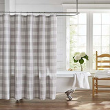 Elrene Home Fashions Cortina De Ducha De Tela A Cuadros Farm