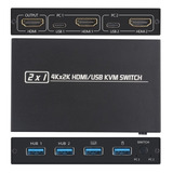 Conmutador Kvm Hdmi/usb Soporte 4k